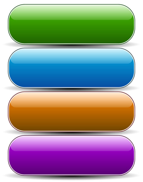 Блестящие, яркие кнопки
