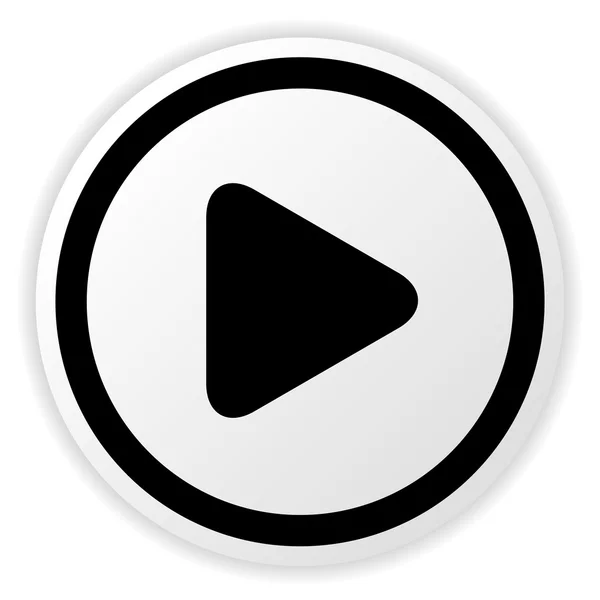 Circle play button for multimedia — Stock Vector