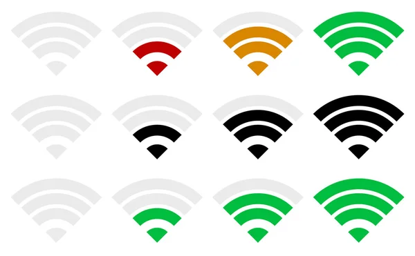 Modèles d'indicateurs de force de signal — Image vectorielle