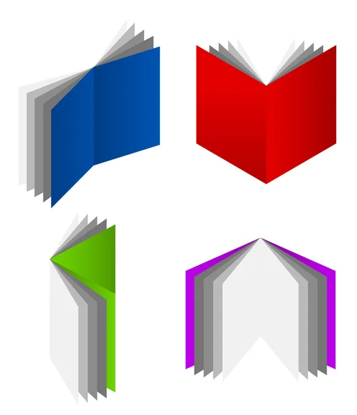 Sada symbolů kniha — Stockový vektor