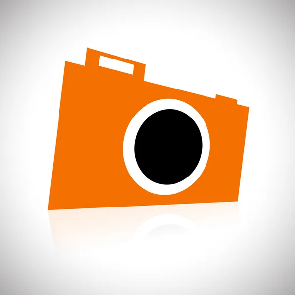 Orange camera sign — Stock Vector