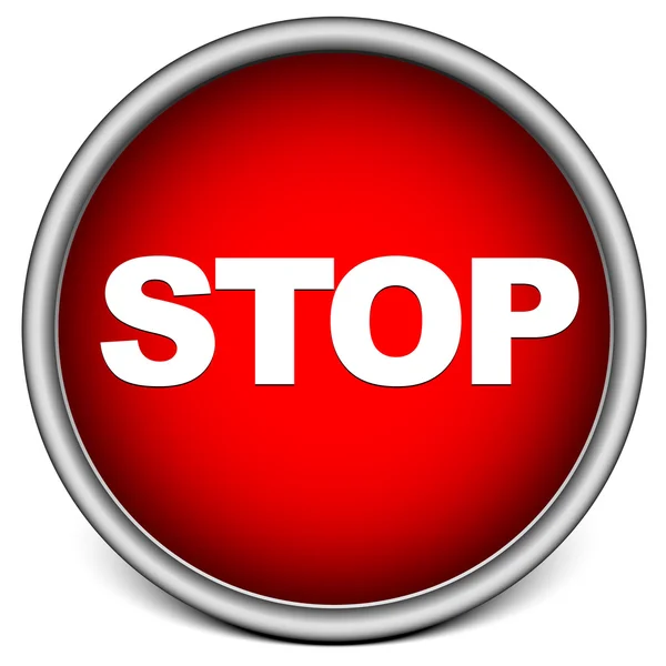 Stop jel gomb — Stock Vector