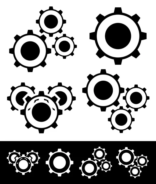 Gear wheel compositions — Stock Vector