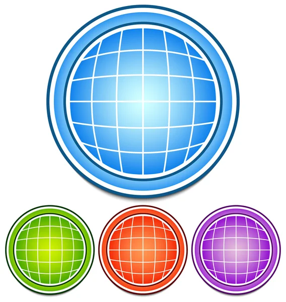 Conjunto de ícones globo —  Vetores de Stock