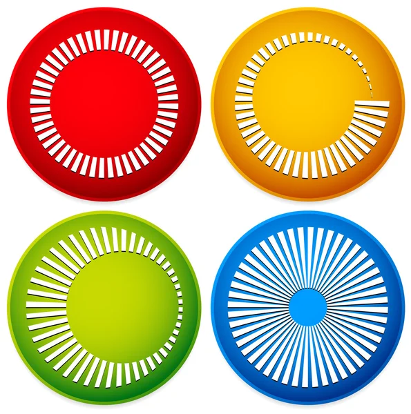 Bright circular shape icons — Stock Vector