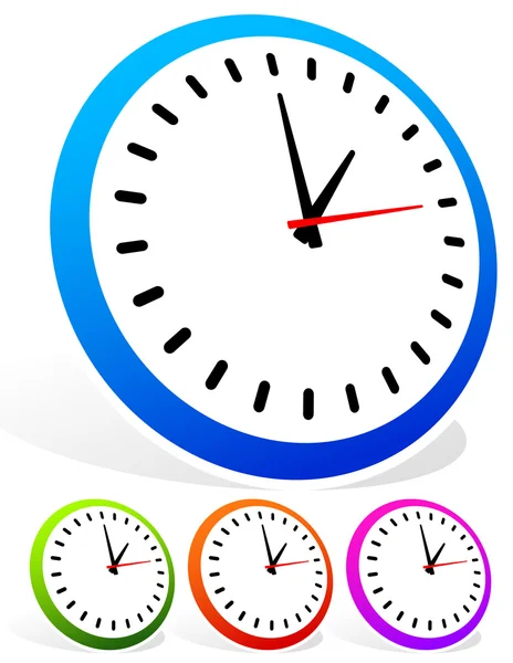 Красочный набор часов — стоковый вектор