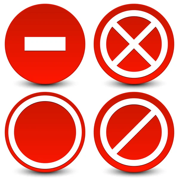 No entry, do not cross icons — Stock Vector