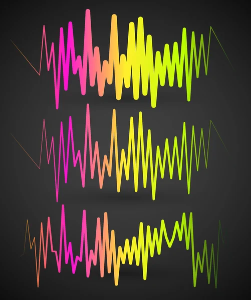 Waveforms, EQ, equalizer graphics — Stock Vector