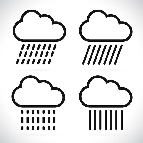 Conjunto de símbolos Raincloud — Vetor de Stock