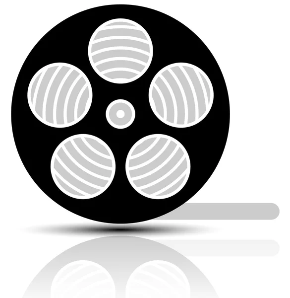 Movie, film reel symbol — Stock Vector