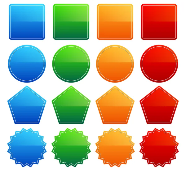 Variety of colorful shapes — Stock Vector