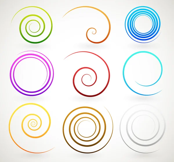 Renkli spiraller, twirls