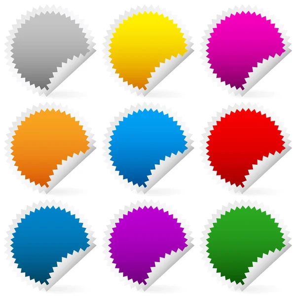Colorful round stickers — Stock Vector