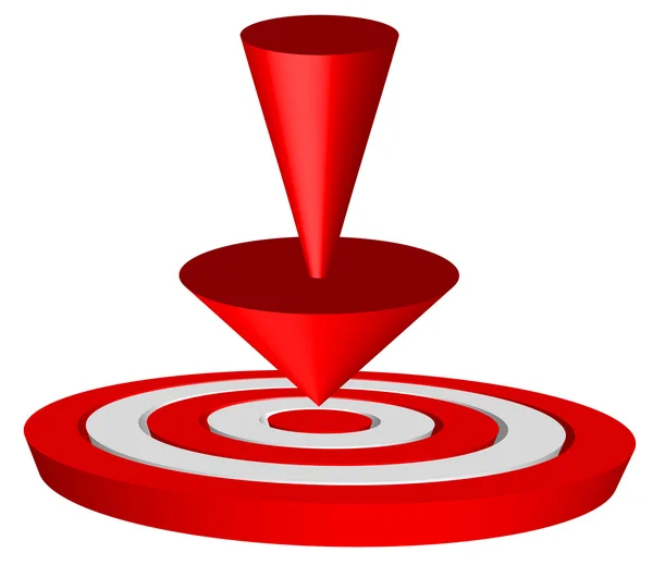 Красная цель со стрелкой — стоковый вектор