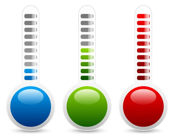 Thermomètre graphiques colorés — Image vectorielle