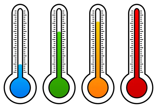 Termometro grafica colorata — Vettoriale Stock