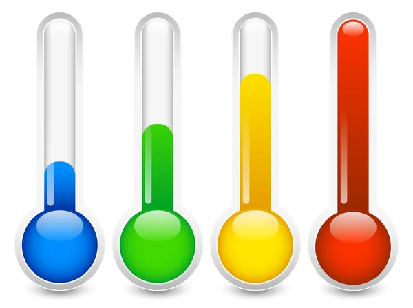 Thermometer bunte Grafiken — Stockvektor