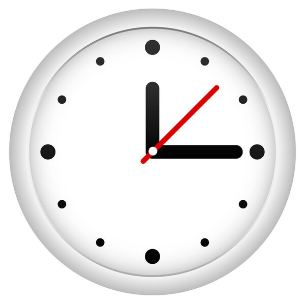 Clock icon on white