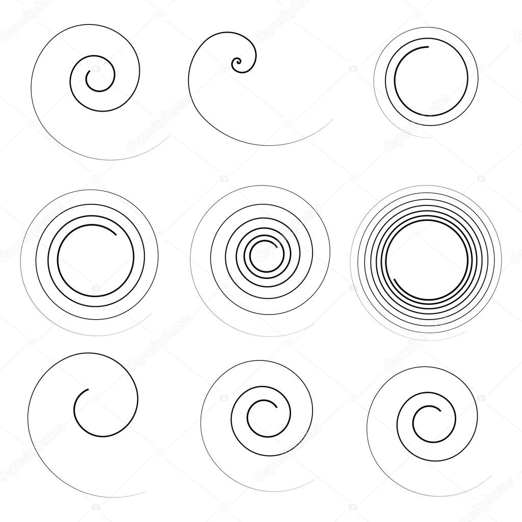 Spiral abstract elements
