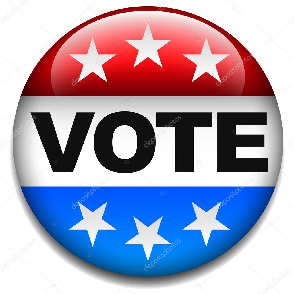 US Vote badge sign