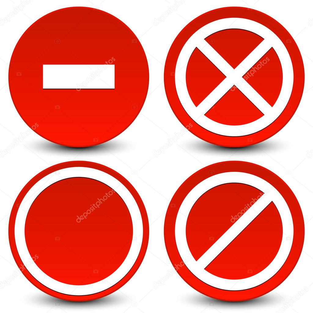 No entry, do not cross icons