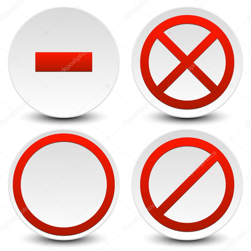 No entry, do not cross icons