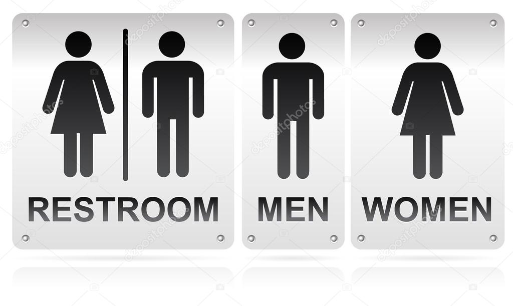 Restroom flat icons