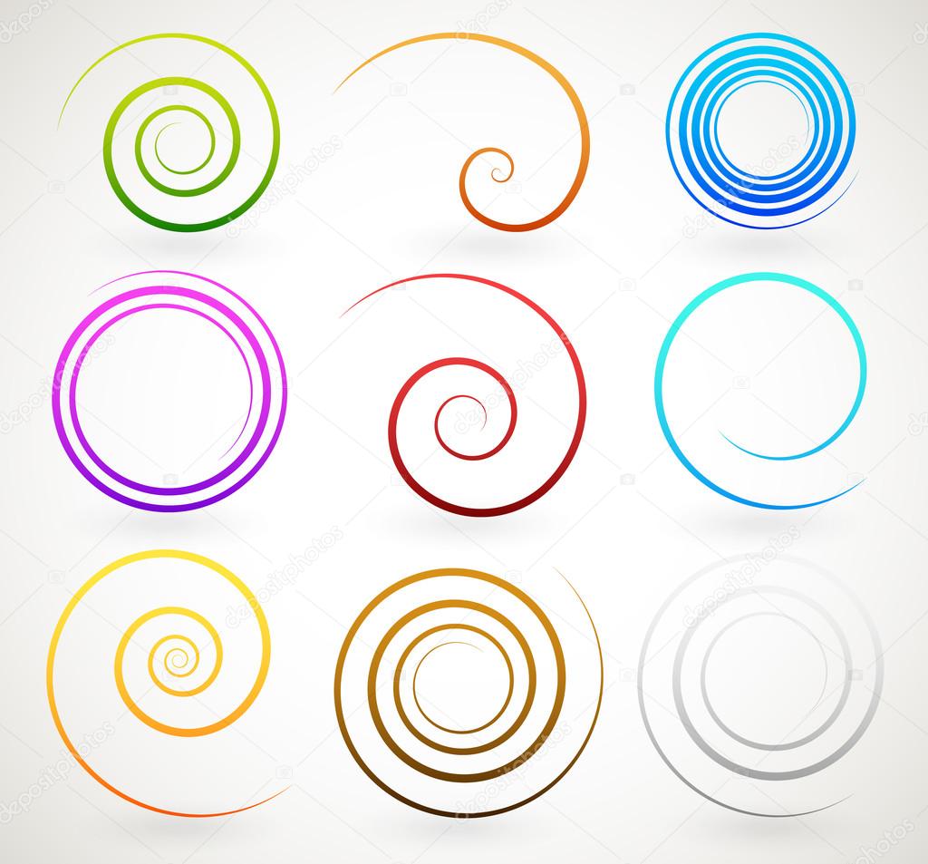 Colorful spirals, twirls