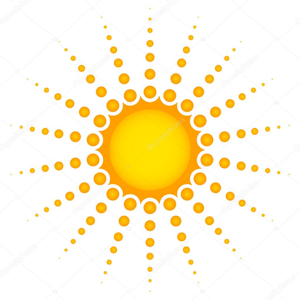 Sun symbol on white