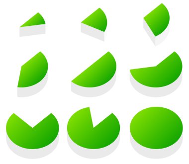 süreç, ilerleme, segment simgeler