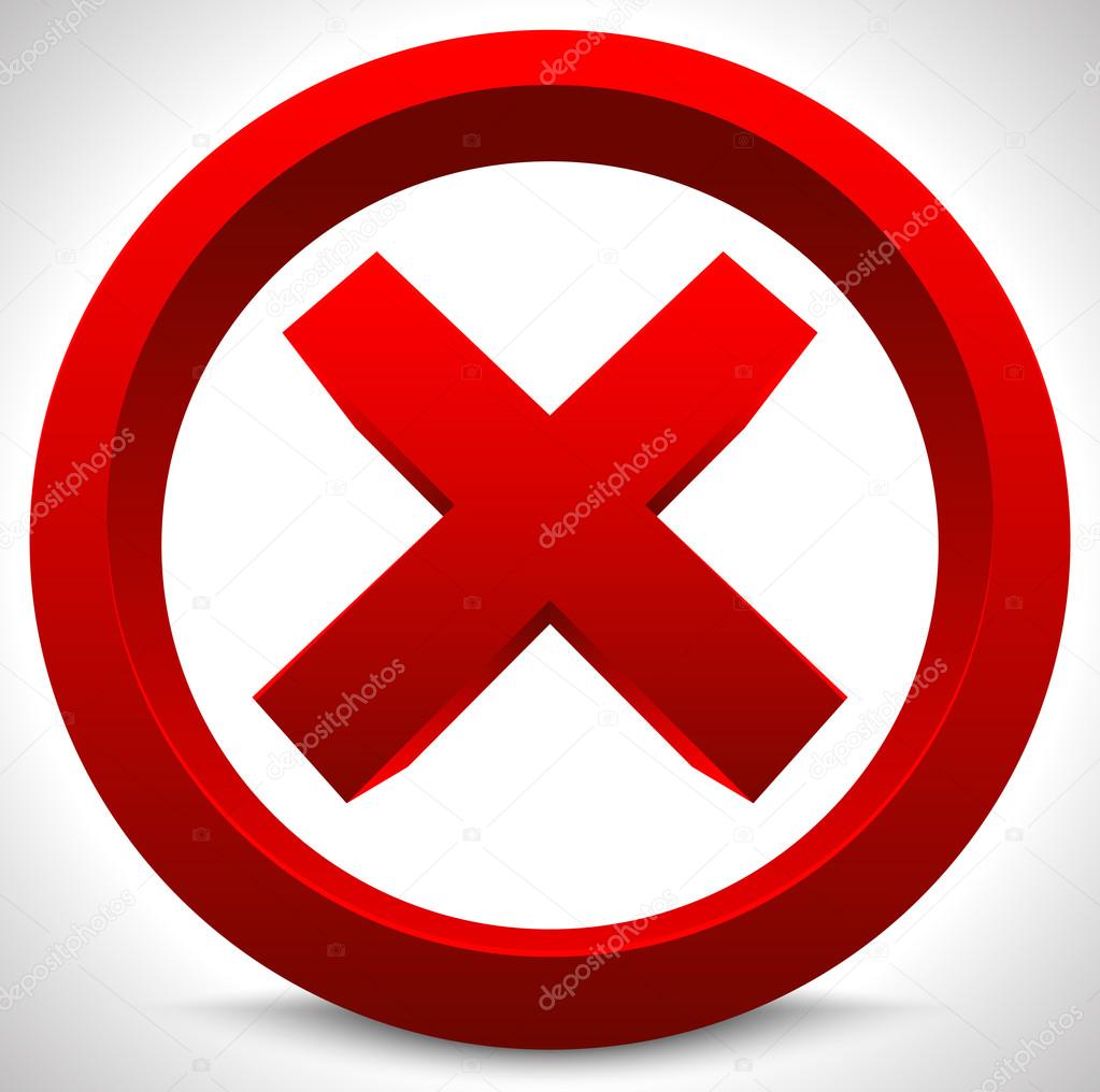 Red x button. — Stock Vector © vectorguy #68109893