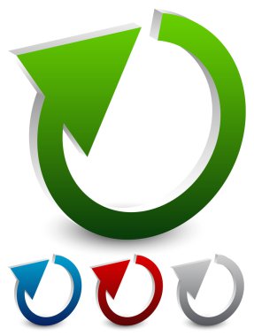 dairesel ok. yeniden başlatma, döngü simgeler