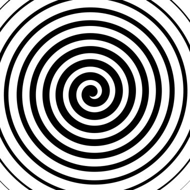 Volute, spiral, concentric lines pattern