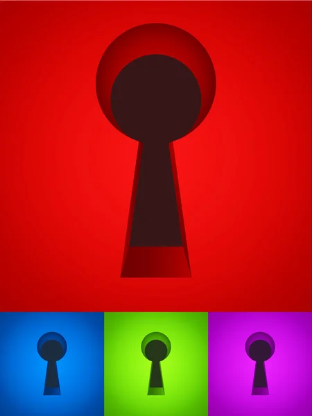 Keyhole icons set — Stock Vector