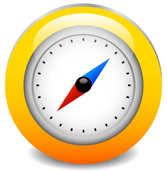 Orange compass icon — стоковый вектор