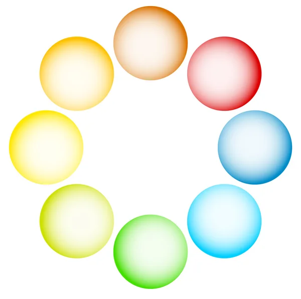 Shaded circles, spheres — Stock Vector