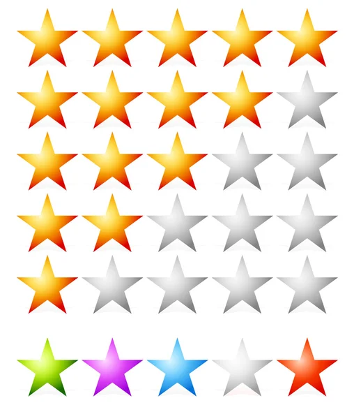 Rating, sterren schatting set — Stockvector