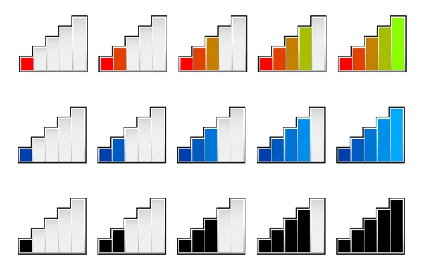신호 강도 표시기 세트 — 스톡 벡터