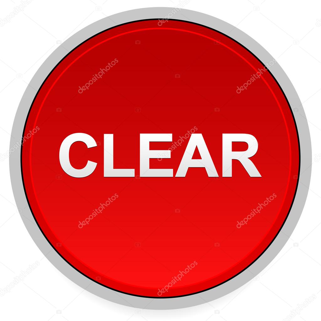 Red clear button — Stock Vector © vectorguy #68110209