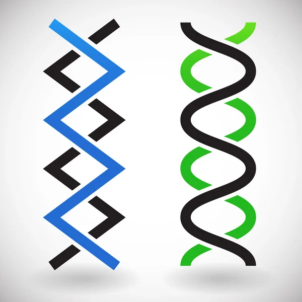 Karakterlánc, a lánc, a helix szimbólumok — Stock Vector