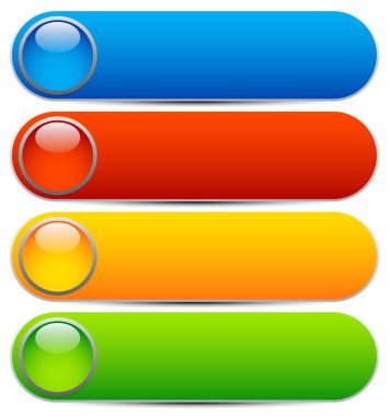 Parlak düğmeler, afiş kümesi