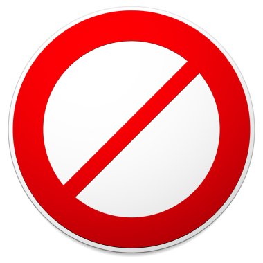 Deny, do not, prohibition sign clipart
