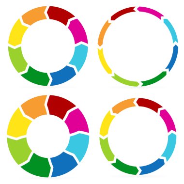 Şık dairesel ok grafik