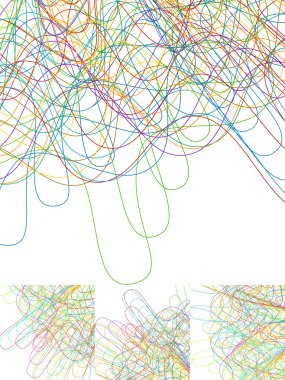 renkli karalama öğeleri