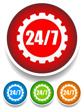 24, 7 gearwheel rozet, simgesi