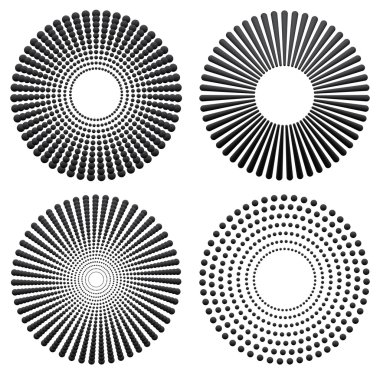 Farklı Radyal, konsantrik öğeler