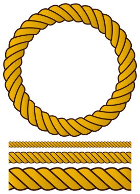 Yellow Ropes set. clipart