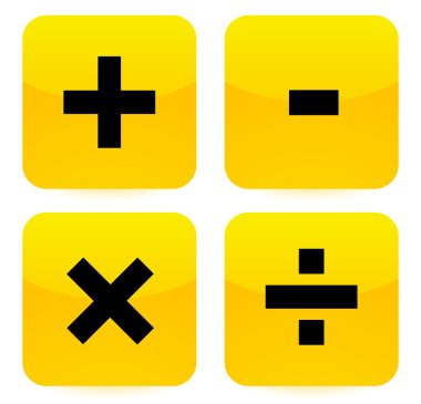 Math symbols icons clipart