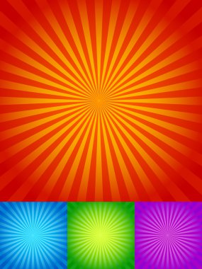 Işınları veya yıldız patlaması arka planlar seti