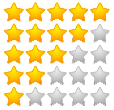 Şık yıldız derecelendirmesi şablonu